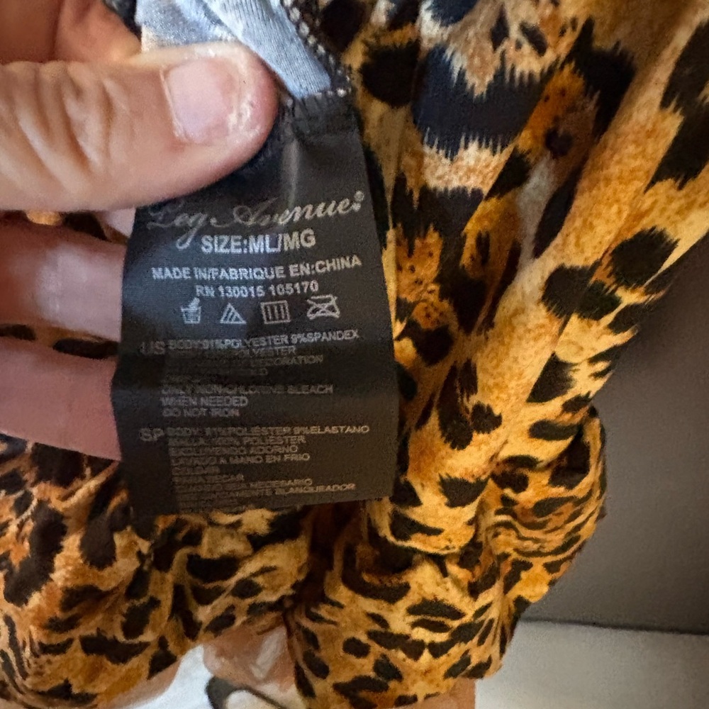 Leopard Print Dress with Faux Fur Trim - Picture 4 of 4